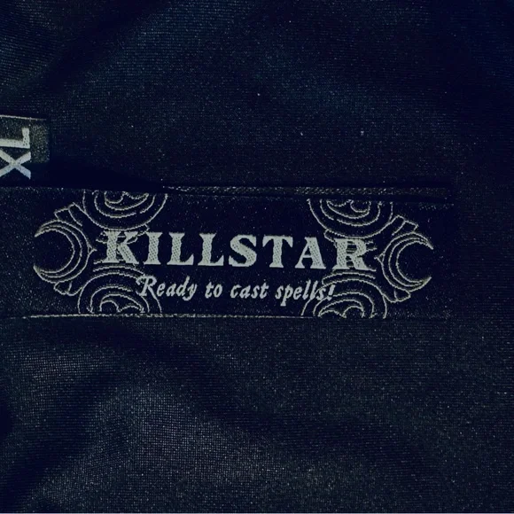 Killstar Elaina Black Tie-Shoulder Goth Bikini Set - Picture 3 of 8